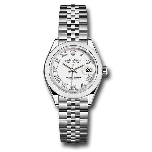 Đồng hồ Rolex Steel Lady-Datejust Domed Bezel White Roman Dial Jubilee Bracelet 279160 wrj 28mm