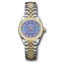 Đồng hồ Rolex Steel & Yellow Gold Rolesor Lady-Datejust Domed Bezel Lavender Diamond Dial Jubilee Bracelet 279163 ldj 28mm