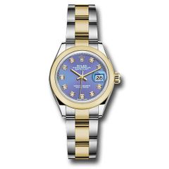 Đồng hồ Rolex Steel & Yellow Gold Rolesor Lady-Datejust Domed Bezel Lavender Diamond Dial Oyster Bracelet 279163 ldo 28mm