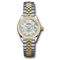 Đồng hồ Rolex Steel & Yellow Gold Rolesor Lady-Datejust Domed Bezel White Mother-Of-Pearl Diamond Dial Jubilee Bracelet 279163 mdj 28mm