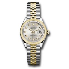 Đồng hồ Rolex Steel & Yellow Gold Rolesor Lady-Datejust Domed Bezel Silver Diamond Dial Jubilee Bracelet 279163 sdj 28mm