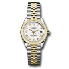 Đồng hồ Rolex Steel & Yellow Gold Rolesor Lady-Datejust Domed Bezel White Roman Dial Jubilee Bracelet 279163 wrj 28mm