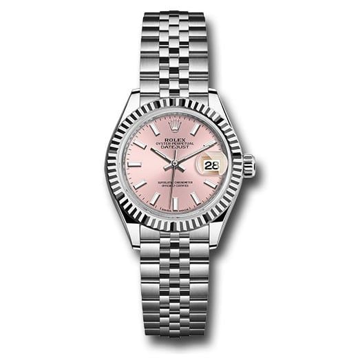 Đồng hồ Rolex Steel & White Gold Rolesor Lady-Datejust Fluted Bezel Pink Index Dial Jubilee Bracelet 279174 pij 28mm