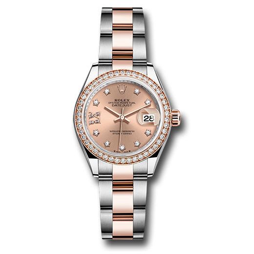 Đồng hồ Rolex Everose Rolesor Lady-Datejust Diamond Bezel Rosé Star Diamond Roman 9 Dial Oyster Bracelet 279381rbr rs9dix8do 28mm