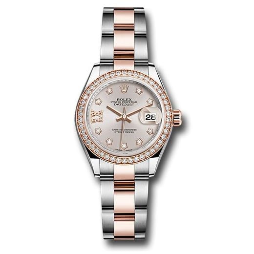 Đồng hồ Rolex Steel & Everose Gold Rolesor Lady-Datejust Diamond Bezel Sundust Diamond Star Dial Oyster Bracelet 279381RBR su9dix8do 28mm