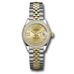 Đồng hồ Rolex Steel & Yellow Gold Rolesor Lady-Datejust Diamond Bezel Champagne Diamond Star Dial Jubilee Bracelet 279383RBR ch9dix8dj 28mm