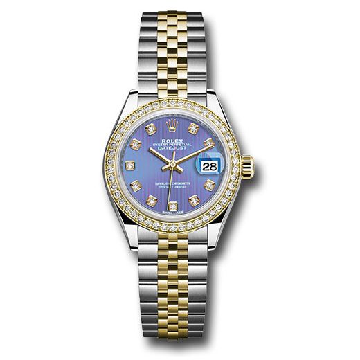 Đồng hồ Rolex Steel & Yellow Gold Rolesor Lady-Datejust Diamond Bezel Lavender Diamond Dial Jubilee Bracelet 279383RBR ldj 28mm