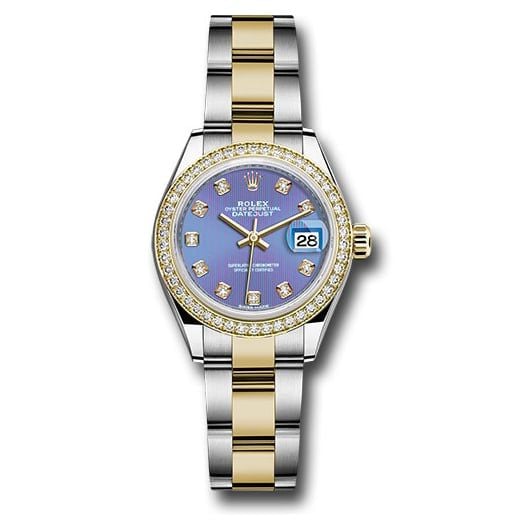 Đồng hồ Rolex Steel & Yellow Gold Rolesor Lady-Datejust Diamond Bezel Lavender Diamond Dial Oyster Bracelet 279383RBR ldo 28mm