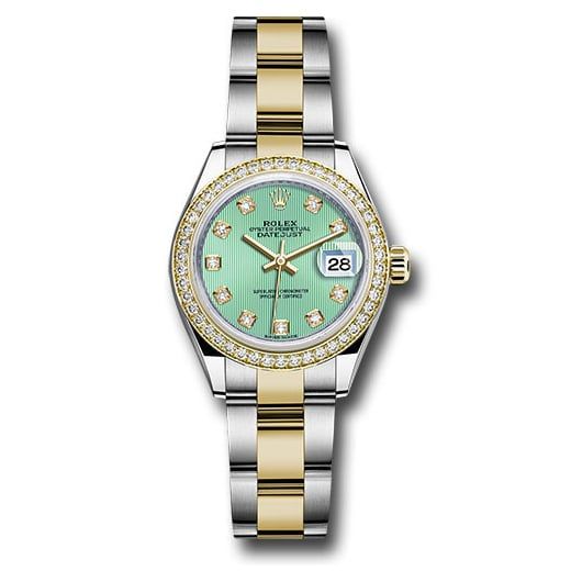 Đồng hồ Rolex Steel & Yellow Gold Rolesor Lady-Datejust Diamond Bezel Mint Green Diamond Dial Oyster Bracelet 279383RBR mgdo 28mm