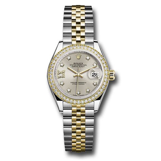 Đồng hồ Rolex Steel & Yellow Gold Rolesor Lady-Datejust Diamond Bezel Silver Diamond Star Dial Jubilee Bracelet 279383RBR s9dix8dj 28mm