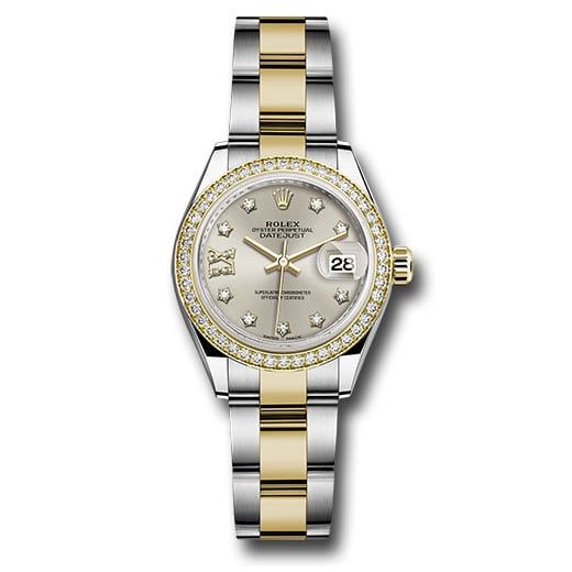 Đồng hồ Rolex Steel & Yellow Gold Rolesor Lady-Datejust Diamond Bezel Silver Diamond Star Dial Oyster Bracelet 279383RBR s9dix8do 28mm