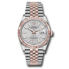 Đồng hồ Rolex Everose Rolesor Datejust Fluted Bezel Silver Fluted Motif Index Dial Jubilee Bracelet 126231 sflmij 36mm