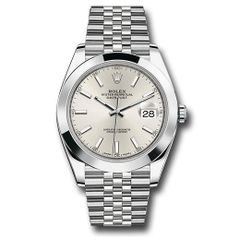 Đồng hồ Rolex Steel Datejust Smooth Bezel Silver Index Dial Jubilee Bracelet 126300 sij 41mm