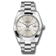 Đồng hồ Rolex Steel Datejust Smooth Bezel Silver Index Dial Oyster Bracelet 126300 sio 41mm