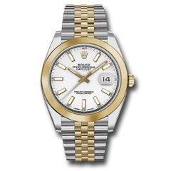 Đồng hồ Rolex Steel & Yellow Gold Rolesor Datejust Smooth Bezel White Index Dial Jubilee Bracelet 126303 wij 41mm