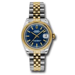 Đồng hồ Rolex Steel & Yellow Gold Datejust Domed Bezel Blue Index Dial Jubilee Bracelet 178243 Blij 31mm