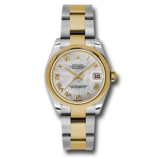 Đồng hồ Rolex Steel & Yellow Gold Datejust Domed Bezel Mother-Of-Pearl Roman Dial Oyster Bracelet 178243 mro 31mm