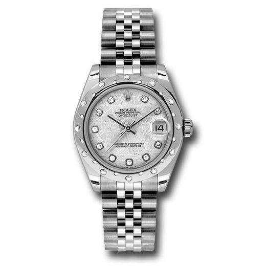 Đồng hồ Rolex Steel & White Gold Datejust 24 Diamond Bezel Meteorite Diamond Dial Jubilee Bracelet 178344 mtdj 31mm