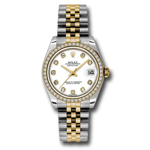 Đồng hồ Rolex Steel & Yellow Gold Datejust 46 Diamond Bezel White Diamond Diamond Dial Jubilee Bracelet 178383 wdj 31mm