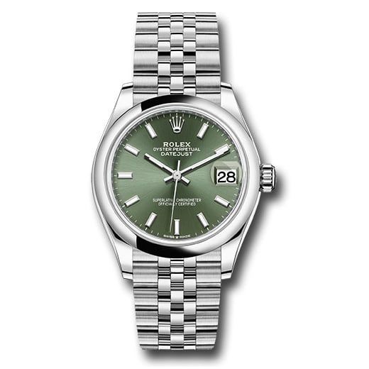 Đồng hồ Rolex Steel White Gold Datejust Domed Bezel Mint Green Index Dial Jubilee Bracelet 278240 mgij 31mm