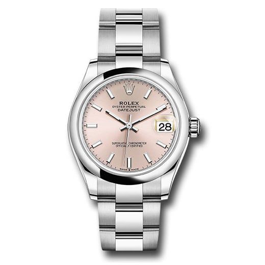 Đồng hồ Rolex Steel & White Gold Datejust Domed Bezel Pink Index Dial Oyster Bracelet 278240 pio 31mm