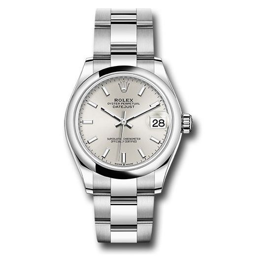 Đồng hồ Rolex Steel & White Gold Datejust Domed Bezel Silver Index Dial Oyster Bracelet 278240 sio 31mm