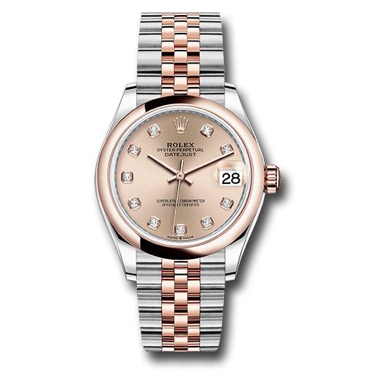 Đồng hồ Rolex Steel & Everose Gold Datejust Domed Bezel Chocolate Diamond Dial Jubilee Bracelet 278241 rodj 31mm