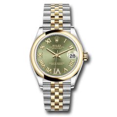 Đồng hồ Rolex Steel & Yellow Gold Datejust Domed Bezel Olive Green Diamond Roman Six Dial Jubilee Bracelet 278243 ogdr6j 31mm