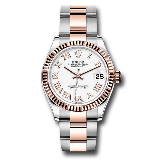 Đồng hồ Rolex Steel & Everose Gold Datejust Fluted Bezel Rosé Index Dial Oyster Bracelet 278271 wro 31mm