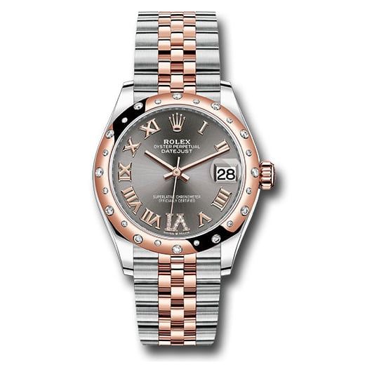 Đồng hồ Rolex Steel & Everose Gold Datejust 24 Diamond Bezel Mother-Of-Pearl Diamond Dial Jubilee Bracelet 278341RBR dkrhdr6j 31mm