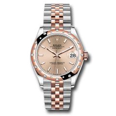 Đồng hồ Rolex Steel & Everose Gold Datejust 24 Diamond Bezel Rosé Roman Dial Jubilee Bracelet 278341RBR roij 31mm