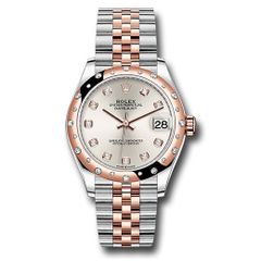 Đồng hồ Rolex Steel & Everose Gold Datejust 24 Diamond Bezel Rosé Diamond Dial Jubilee Bracelet 278341RBR sdj 31mm