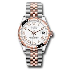 Đồng hồ Rolex Steel & Everose Gold Datejust 24 Diamond Bezel Rosé Index Dial Jubilee Bracelet 278341RBR wrj 31mm