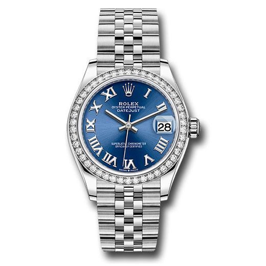 Đồng hồ Rolex Steel & White Gold Datejust Diamond Bezel Blue Roman Dial Jubilee Bracelet 278384RBR blrj 31mm