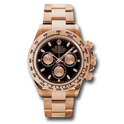 Đồng hồ Rolex Everose Gold Cosmograph Daytona Black Index Dial 116505 bk 40mm