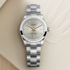 Đồng hồ Rolex Oyster Perpetual Domed Bezel Silver Index Dial Oyster Bracelet 277200 sio 31mm