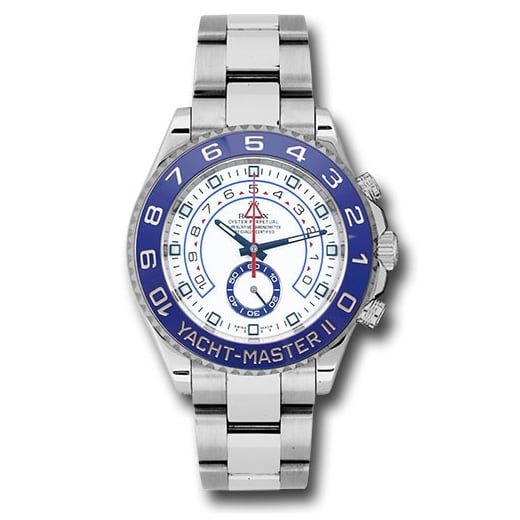 Đồng hồ Rolex Steel Yacht-Master II Matt White Dial Blue Hands 116680B 44mm