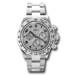 Đồng hồ Rolex White Gold Cosmograph Daytona Pave Diamond Arabic Dial 116509 pave 40mm