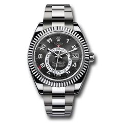 Đồng hồ Rolex White Gold Sky-Dweller Black Arabic Dial Oyster Bracelet 326939 bk 42mm