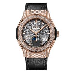 Đồng hồ Hublot Classic Fusion Aerofusion Moonphase King Gold Pavé 547.OX.0180.LR.1704 42mm