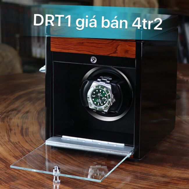 Hộp Xoay Đồng Hồ Cơ Driklux T1 Chính Hãng - DRT1 Xoay vân gỗ đỏ