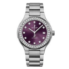 Đồng hồ Hublot Classic Fusion Titanium Purple Diamonds Bracelet 568.NX.897V.NX.1204 38mm