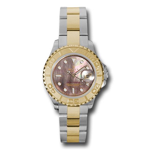 Đồng hồ Rolex Steel và Yellow Gold Lady Yacht-Master Black Mother-Of-Pearl Dial 169623 dkm 29mm