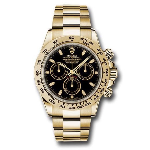 Đồng hồ Rolex Yellow Gold Cosmograph Daytona Black Index Dial 116508 bki 40mm