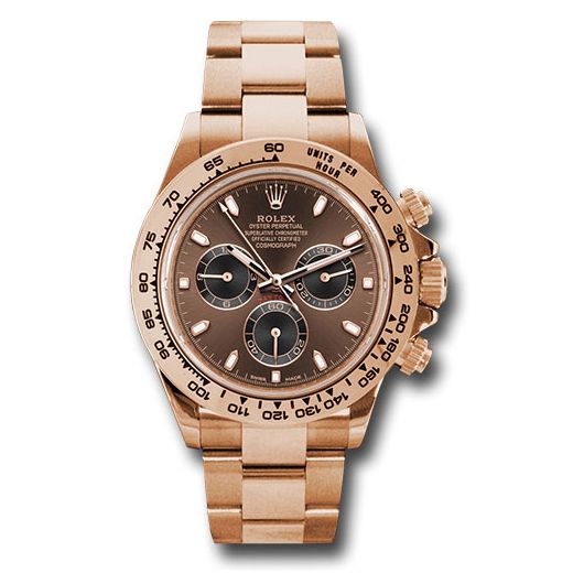 Đồng hồ Rolex Everose Gold Cosmograph Daytona Chocolate and Black Index Dial 116505 chocbki 40mm