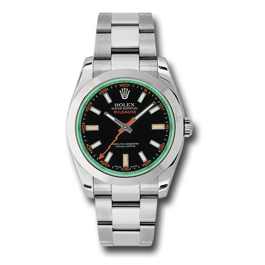 Đồng hồ Rolex Steel Milgauss Black Dial Green Crystal 116400V bko 40mm