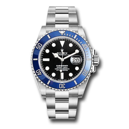 Đồng hồ Rolex White Gold Submariner Date The Blueberry Blue Bezel Black Dial 126619LB 41mm