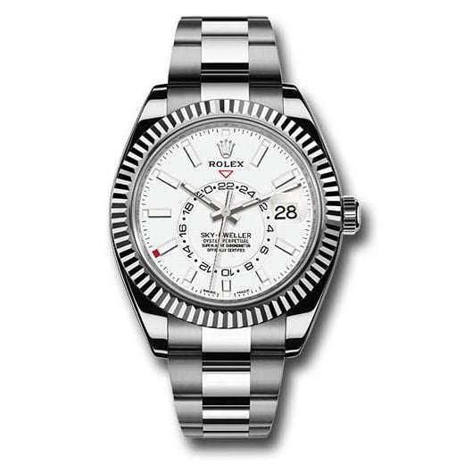 Đồng hồ Rolex White Rolesor Sky-Dweller White Index Dial Oyster Bracelet 326934 wh 42mm