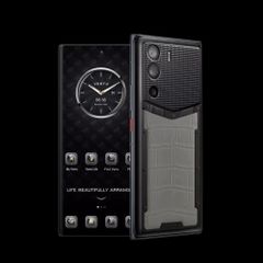 METAVERTU Grey Alligator Leather Clous De Paris Pro