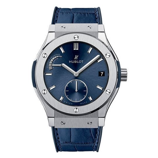 Đồng hồ Hublot Classic Fusion Power Reserve Titanium Blue 516.NX.7170.LR 45mm